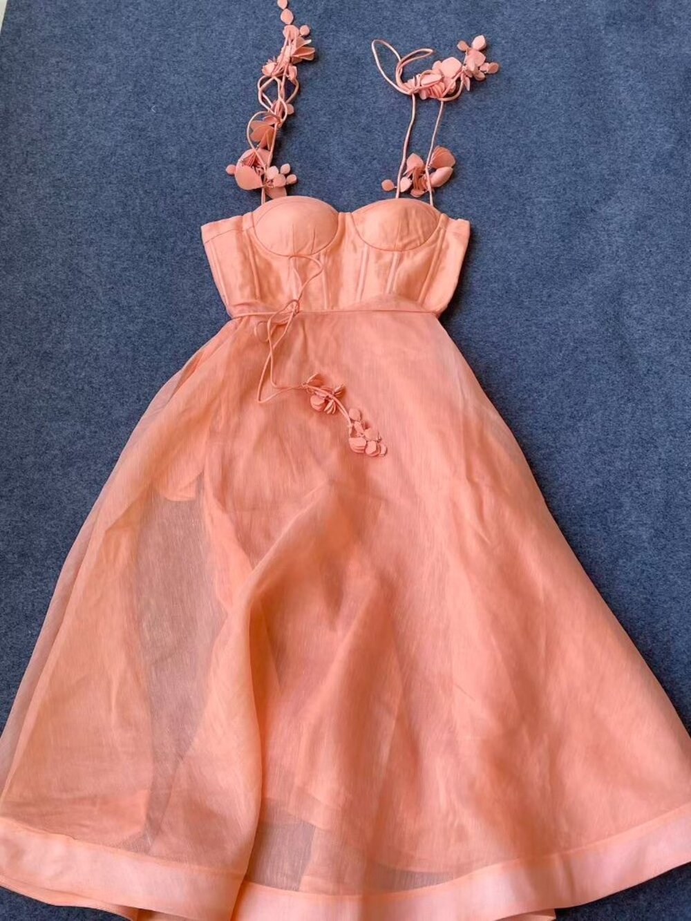 Zimmermann Pink Bustier Floral Strap Midi Dress Size 0 - Picture 5 of 9